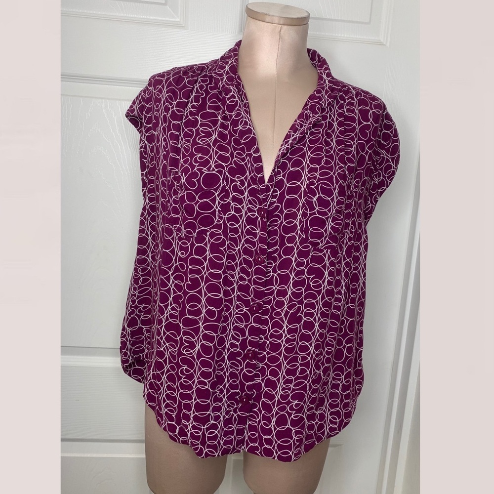 Anthropologie Maeve Raffine Button Up Blouse
